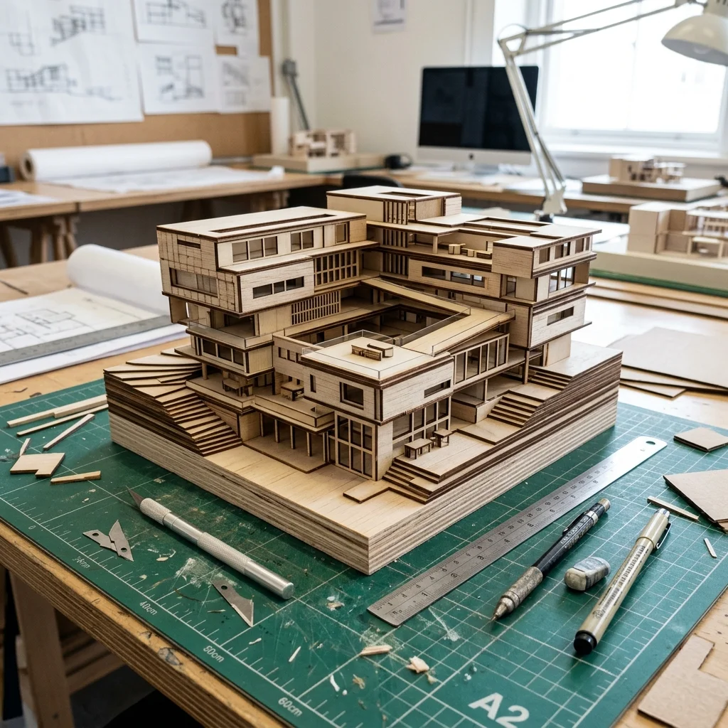 Laser cut balsa wood sample